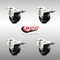Service Caster 3 Inch 316SS Hard Rubber Wheel Swivel Bolt Hole Caster Set with Lock Brake SCC SCC-SS316BHTTL20S314-HRS-4 - alternate 5